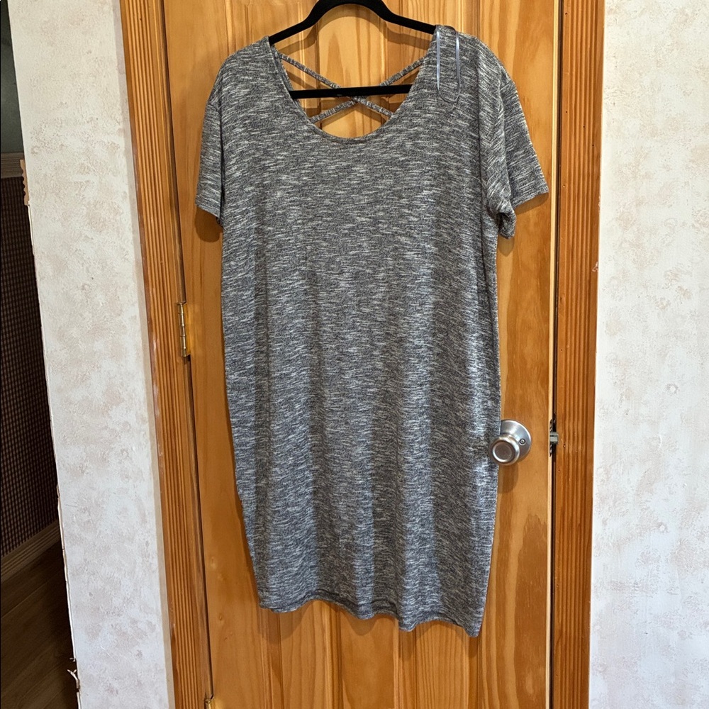 Woman’s Large Juicy Couture Gray Heather Crisscross Back Knit Tank Dress